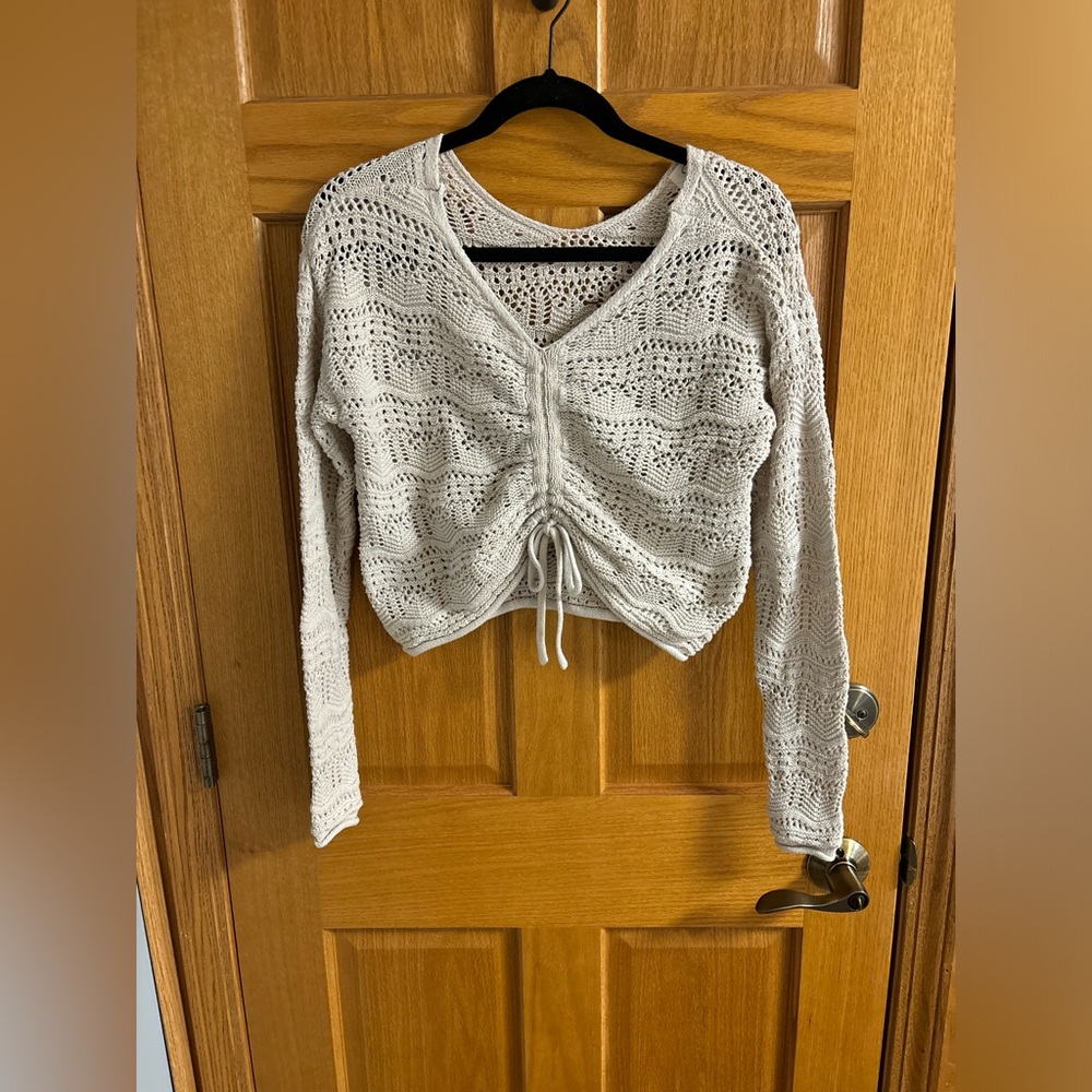 Jessica Simpson Cream Crochet Blouse